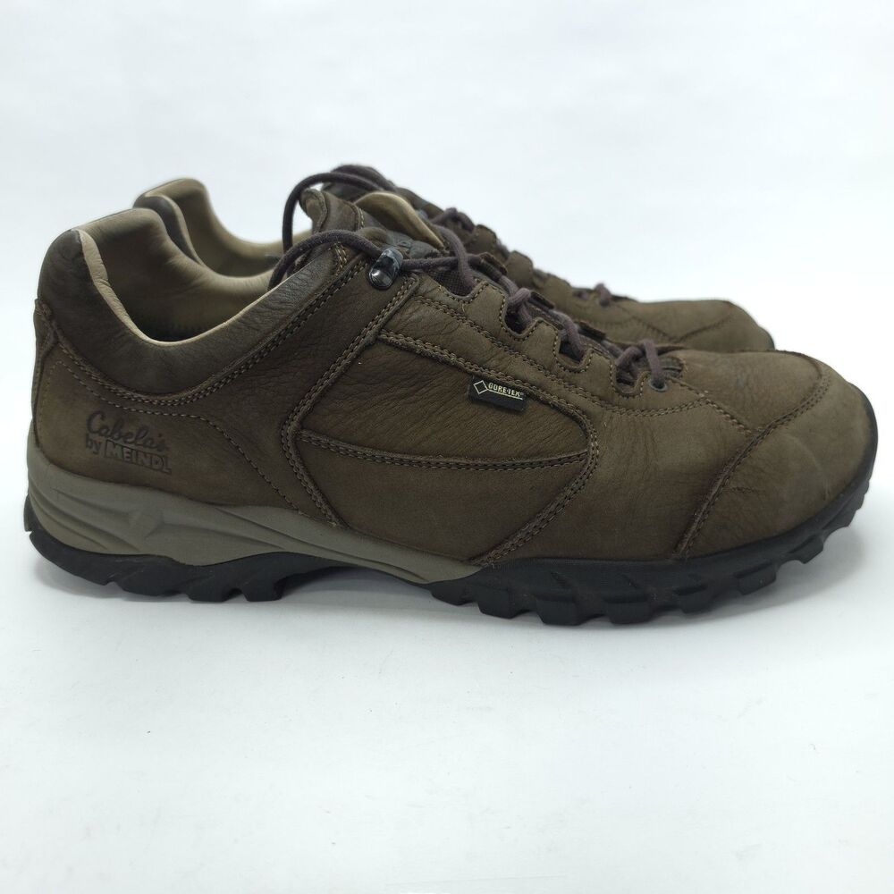 Cabela's Meindl Pflege II Hunting Hiking Shoes GoreTex Brown Mens 13 D ITALY